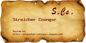 Streicher Csongor névjegykártya