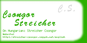 csongor streicher business card